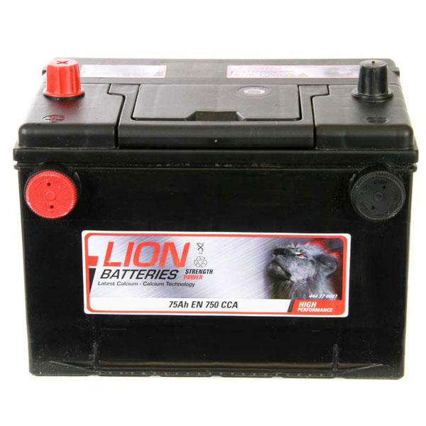 Lion American Battery Top+Side Term 75AH 750CCA