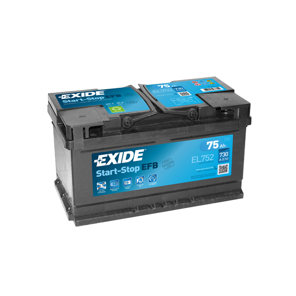 Exide Efb 110 Battery El752 75AH 730CCA