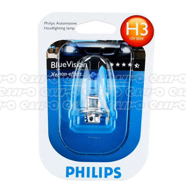Philips Blue Vision H3 453 Bulbs Single Blister H3 Bulbs Blue Vision