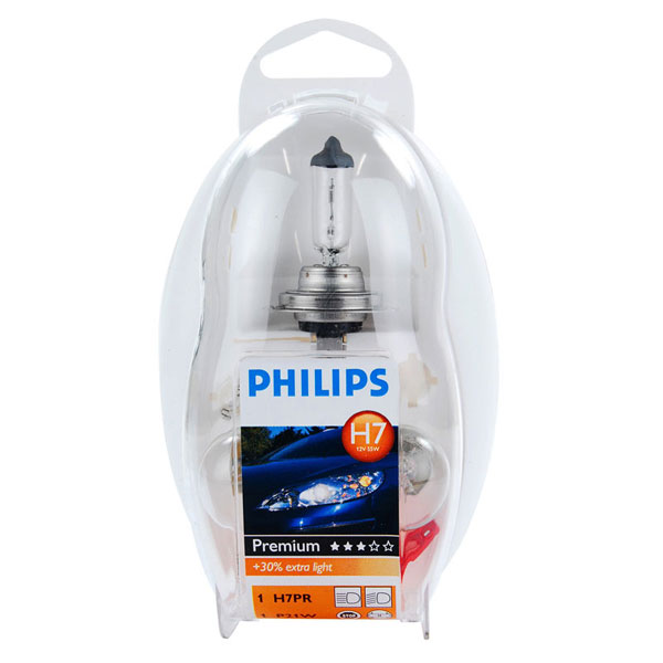Philips H7 Spare Bulbs Kit Headlamp Rear Indicator & Fuse