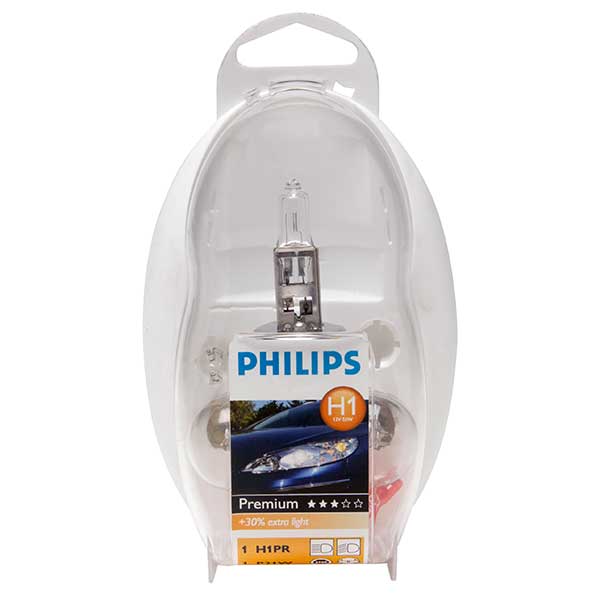 Philips H1 Spare Bulbs Kit 12V Headlamp Rear Indicator & Fuse