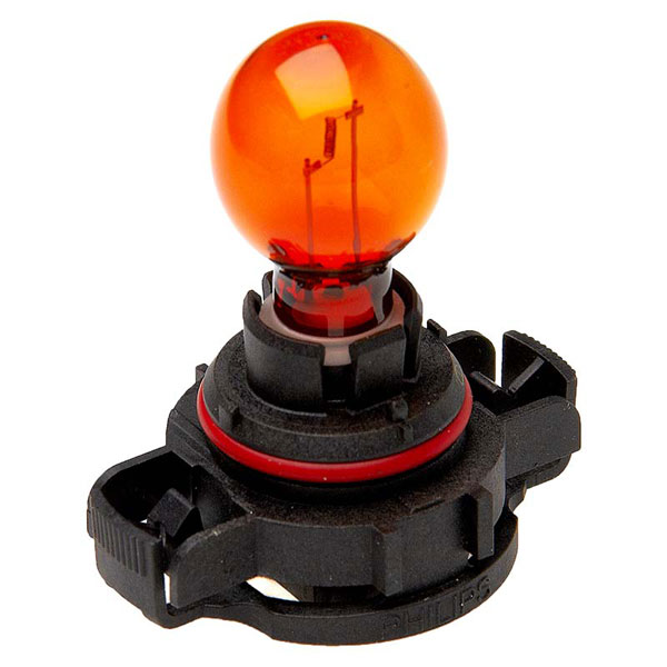Philips Psy19W Amber Single Bulb 12V 19W Boxed Round Bulb Black Base