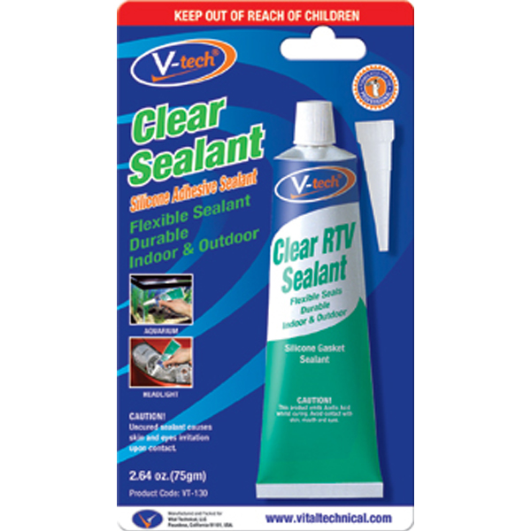 V-Tech Clear Silicone Sealant 75g