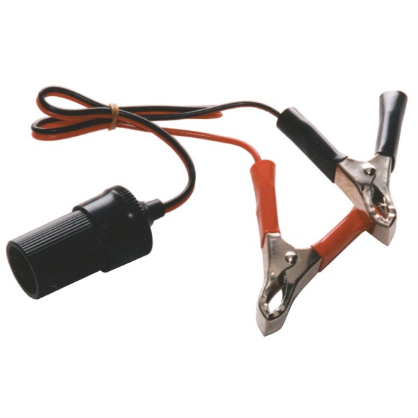 Aux.lighter socket with 18-cable + batt.clamps