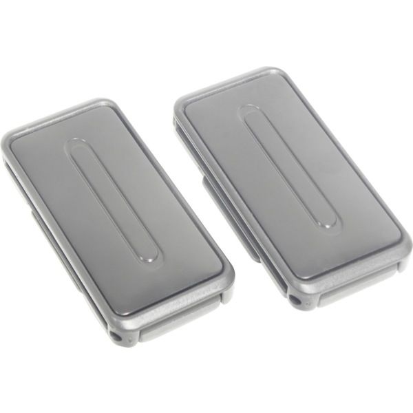 Seatbelt stopper 2pcs Silver