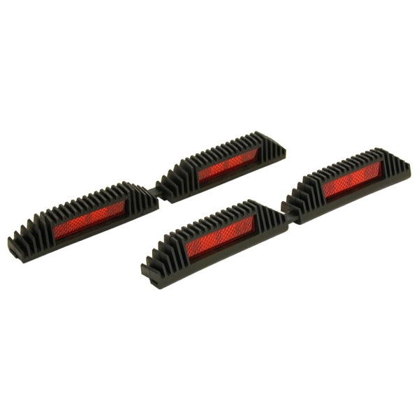 Door guards 220mm.black reflectors