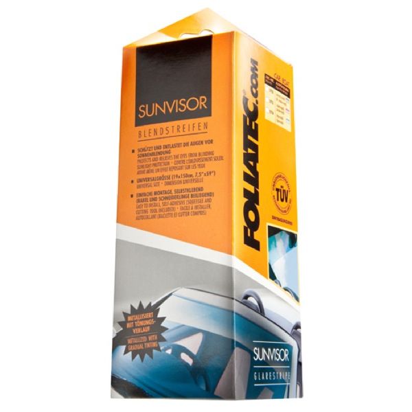 SUNVISOR GlareStrip, black 19 x 150 cm