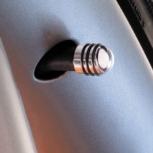 AIRCAPS ValveCaps, chrome, 3 black rubber rings 4 pieces