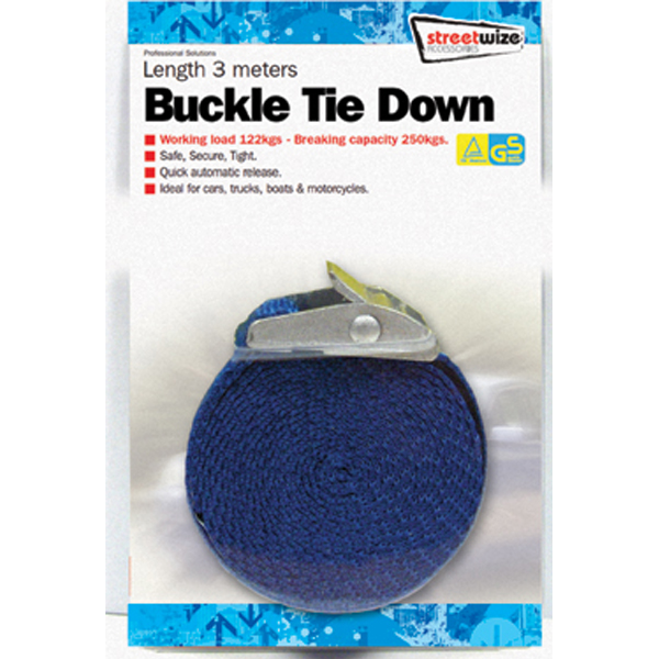 3 Metre Buckle StrapTie Downs (GS Tuv)