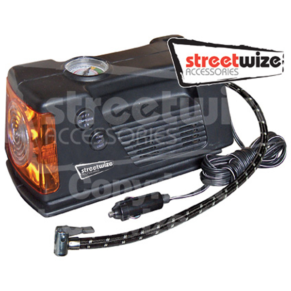 3 in 1 12v Compressors (CE Approved) with Gauge & Light -Oblong Style
