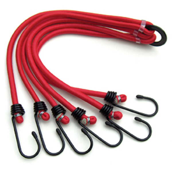 6 Claw "Spider" Luggage Elastics (GS & Tuv)-Red
