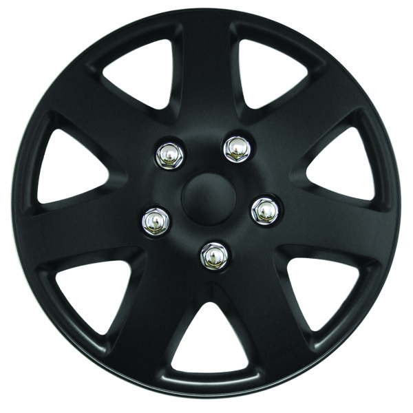 16" Tempest Matt Black Wheel Cover Set