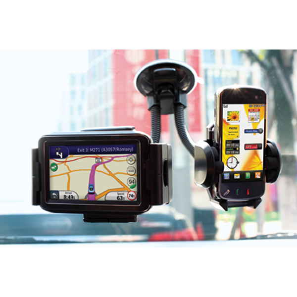 Twin Mobile Phone & Sat Nav Holder