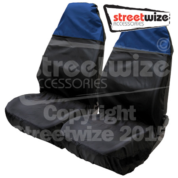 Water Resistant Lightweight Front Pairsof Seat Protectors in Two Tone