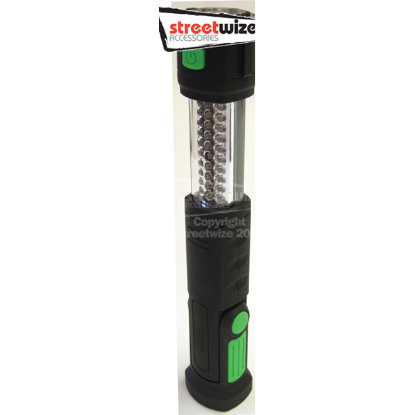 30 + 6 LED Rechargeable Torch -Telescopic feature-Hook /Magnet