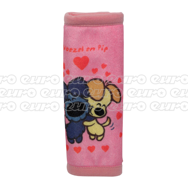 Woezel en Pip seat belt pad pink
